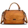 imageGenuine Leather Satchel Purses for Women Vintage Handmade Handbag Crossbody Shoulder BagBrown