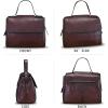 imageGenuine Leather Satchel for Women Handmade Vintage Top Handle Handbag Retro Cowhide Crossbody Handbags PurseCoffee
