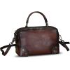 imageGenuine Leather Satchel for Women Purse Vintage Handmade Top Handle Handbag Retro Designer Crossbody Bag PurseCoffee