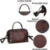 imageGenuine Leather Satchel for Women Purse Vintage Handmade Top Handle Handbag Retro Designer Crossbody Bag PurseCoffee