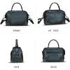 imageGenuine Leather Satchel for Women Purse Vintage Handmade Top Handle Handbag Retro Designer Crossbody Bag PurseDarkgrey