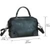 imageGenuine Leather Satchel for Women Purse Vintage Handmade Top Handle Handbag Retro Designer Crossbody Bag PurseDarkgrey