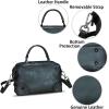 imageGenuine Leather Satchel for Women Purse Vintage Handmade Top Handle Handbag Retro Designer Crossbody Bag PurseDarkgrey