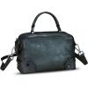 imageGenuine Leather Satchel for Women Purse Vintage Handmade Top Handle Handbag Retro Designer Crossbody Bag PurseDarkgrey