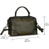 imageGenuine Leather Satchel for Women Purse Vintage Handmade Top Handle Handbag Retro Designer Crossbody Bag PurseGreen
