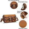 imageGenuine Leather Satchel for Women Vintage Handbag Purse Handmade Retro Crossbody Bag Purse Shoulder BagBrown