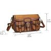 imageGenuine Leather Satchel for Women Vintage Handbag Purse Handmade Retro Crossbody Bag Purse Shoulder BagBrown