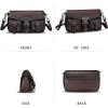 imageGenuine Leather Satchel for Women Vintage Handbag Purse Handmade Retro Crossbody Bag Purse Shoulder BagCoffee