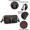 imageGenuine Leather Satchel for Women Vintage Handbag Purse Handmade Retro Crossbody Bag Purse Shoulder BagCoffee