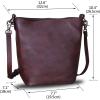 imageGenuine Leather Shoulder Bag Purses Handbags for Women Top Handle Satchel Bags Lady Crossbody Shoulder Tote BagCoffee
