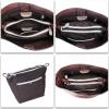 imageGenuine Leather Shoulder Bag Purses Handbags for Women Top Handle Satchel Bags Lady Crossbody Shoulder Tote BagCoffee