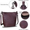 imageGenuine Leather Shoulder Bag Purses Handbags for Women Top Handle Satchel Bags Lady Crossbody Shoulder Tote BagCoffee