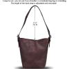 imageGenuine Leather Shoulder Bag Purses Handbags for Women Top Handle Satchel Bags Lady Crossbody Shoulder Tote BagCoffee