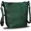 imageGenuine Leather Shoulder Bag Purses Handbags for Women Top Handle Satchel Bags Lady Crossbody Shoulder Tote BagGreen