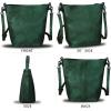imageGenuine Leather Shoulder Bag Purses Handbags for Women Top Handle Satchel Bags Lady Crossbody Shoulder Tote BagGreen