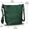 imageGenuine Leather Shoulder Bag Purses Handbags for Women Top Handle Satchel Bags Lady Crossbody Shoulder Tote BagGreen