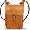 imageGenuine Leather Small Purses Phone Bag for Women Vintage Handmade Mini Crossbody Bag Shoulder Bag Phone PouchBrown