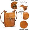 imageGenuine Leather Small Purses Phone Bag for Women Vintage Handmade Mini Crossbody Bag Shoulder Bag Phone PouchBrown