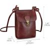 imageGenuine Leather Small Purses Phone Bag for Women Vintage Handmade Mini Crossbody Bag Shoulder Bag Phone PouchCoffee