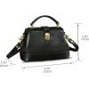 imageGenuine Leather Small Purses and Handbags for Women Designer Vintage Doctor Style Crossbody Bag Shoulder Satchel Phone BagBlack