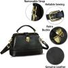imageGenuine Leather Small Purses and Handbags for Women Designer Vintage Doctor Style Crossbody Bag Shoulder Satchel Phone BagBlack