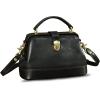imageGenuine Leather Small Purses and Handbags for Women Designer Vintage Doctor Style Crossbody Bag Shoulder Satchel Phone BagBlack
