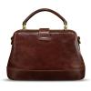 imageGenuine Leather Small Purses and Handbags for Women Designer Vintage Doctor Style Crossbody Bag Shoulder Satchel Phone BagCoffee