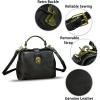 imageGenuine Leather Small Purses and Handbags for Women Designer Vintage Doctor Style Crossbody Bag Shoulder Satchel Phone BagDarkgrey
