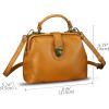 imageGenuine Leather Small Purses and Handbags for Women Designer Vintage Doctor Style Crossbody Bag Shoulder Satchel Phone BagLight Brown