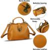 imageGenuine Leather Small Purses and Handbags for Women Designer Vintage Doctor Style Crossbody Bag Shoulder Satchel Phone BagLight Brown