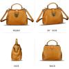 imageGenuine Leather Small Purses and Handbags for Women Designer Vintage Doctor Style Crossbody Bag Shoulder Satchel Phone BagLight Brown