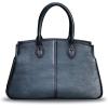 imageGenuine Leather Top Handle Handbag Purse for Women Handmade Retro Crossbody Satchel PursesGrey