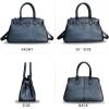 imageGenuine Leather Top Handle Handbag Purse for Women Handmade Retro Crossbody Satchel PursesGrey
