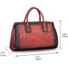 imageGenuine Leather Top Handle Handbag Satchel for Women Handmade Vintage Handbags Purse Retro Cowhide Crossbody Hobo Bag PurseRed