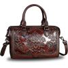 imageGenuine Leather Top Handle Handbag for Women Handmade Vintage Satchel Retro Cowhide Crossbody Handbags Purse Hobo BagsCoffee