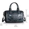 imageGenuine Leather Top Handle Handbag for Women Handmade Vintage Satchel Retro Cowhide Crossbody Handbags Purse Hobo BagsDarkgrey