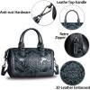 imageGenuine Leather Top Handle Handbag for Women Handmade Vintage Satchel Retro Cowhide Crossbody Handbags Purse Hobo BagsDarkgrey