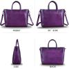 imageGenuine Leather Top Handle Handbag for Women Retro Satchel Vintage Cowhide Handmade Crossbody Handbags Purse Hobo BagPurple