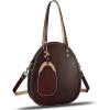 imageGenuine Leather Handbag Purse for Women Retro Top Handle Bags Satchel Handmade Vintage Crossbody Shoulder BagCoffee