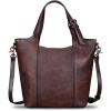 imageGenuine Leather Handbag for Women Vintage Handmade Shoulder Bag Purse Tote Cowhide Satchel Crossbody TopHandle BagCoffee
