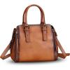 imageGenuine Leather Handbags Satchel for Women Purse Vintage Handmade TopHandle Handbag Crossbody Shoulder BagBrown