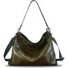 imageGenuine Leather Hobo Bag for Women Tote Bag Vintage Handmade Shoulder Bag Crossbody Satchel Purses PouchGreen