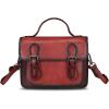 imageGenuine Leather Satchel Purse for Women Vintage Handmade Top Handle Handbag Crossbody PurseRed