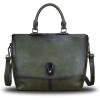 imageGenuine Leather Satchel Purses Handbags for Women Large Capacity Shoulder Bags Lady Work Top Handle Crossbody BagGreen