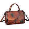 imageGenuine Leather Satchel Purses for Women Vintage Handmade Handbag Crossbody Shoulder BagMulticolor6