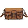 imageGenuine Leather Satchel for Women Vintage Handbag Purse Handmade Retro Crossbody Bag Purse Shoulder BagBrown