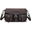 imageGenuine Leather Satchel for Women Vintage Handbag Purse Handmade Retro Crossbody Bag Purse Shoulder BagCoffee