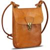 imageGenuine Leather Small Purses Phone Bag for Women Vintage Handmade Mini Crossbody Bag Shoulder Bag Phone PouchBrown