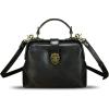 imageGenuine Leather Small Purses and Handbags for Women Designer Vintage Doctor Style Crossbody Bag Shoulder Satchel Phone BagDarkgrey