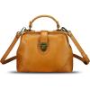imageGenuine Leather Small Purses and Handbags for Women Designer Vintage Doctor Style Crossbody Bag Shoulder Satchel Phone BagLight Brown
